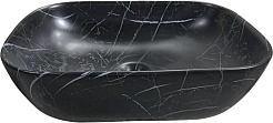 Ceruttispa Раковина накладная 45.5 CR8215MMB мрамор черный матовый – фотография-1