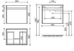 Sancos Тумба под раковину Smart 60 дуб бардолино – фотография-3