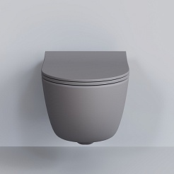 Ambassador Сиденье для унитаза Abner тонкое серое матовое – фотография-4