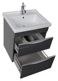 Aquanet Тумба с раковиной "Эвора 60" серый антрацит – фотография-10