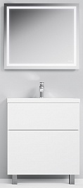 Am.Pm Мебель для ванной Gem 75 глянец белый, напольная, с 2 ящиками – фотография-1
