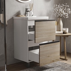 Vigo Тумба с раковиной Cross 500-0-2 дуб давос натуральный – фотография-4