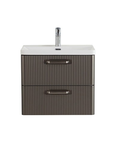 BelBagno Тумба с раковиной Due 50 подвесная Оружейная сталь ручки Матовый атласный никель – картинка-3