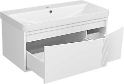 Brevita Тумба под раковину Cascade 100 подвесная белая – фотография-6