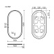 Sancos Зеркало Oval 55/105 с фронтальной подсветкой OV55F – фотография-8