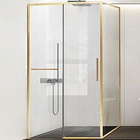 Vincea Душевой уголок Slim Soft 140x90 VSR-1SS9014CLG профиль золото брашированное стекло прозрачное