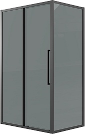 Grossman  Душевой уголок Cosmo 100x70x195 профиль черный матовый стекло тонированное – фотография-1