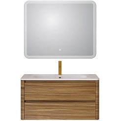 Cezares Тумба с раковиной Relax 100 подвесная дуб карамельный – фотография-8