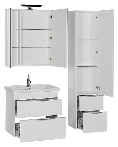 Aquanet Мебель для ванной "Эвора 70" белая – картинка-5
