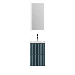 BelBagno Тумба с раковиной Uno mini 40 подвесная Голубой матовый с раковиной BB-8099-3-40 – фотография-10