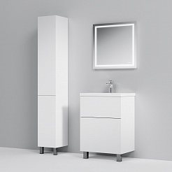 Am.Pm Мебель для ванной Gem 60 белая глянцевая, напольная, с 2 ящиками – фотография-7