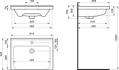 Акватон Мебель для ванной Рене 60 белая/грецкий орех – фотография-15