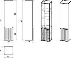 Brevita Шкаф пенал Enfida 35 R бежевый – фотография-13