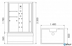 Erlit Душевой бокс SYD150W-2 – фотография-9