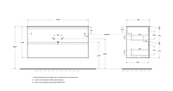 BelBagno Тумба с раковиной Uno 120 подвесная Голубой матовый с раковиной BB-8099-120 – фотография-4