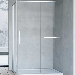 Vincea Душевой уголок Slim Soft 130x90 VSR-1SS9013CL профиль хром стекло прозрачное – фотография-1