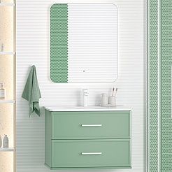 Brevita Мебель для ванной Verde 70 подвесная зеленая – фотография-1