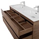 BelBagno Тумба с раковиной Kraft 140 подвесная 4 ящика Rovere Tabacco двойная раковина – фотография-30