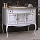 Opadiris Мебель для ванной Лаура 100 белая с бежевой патиной, мраморная столешница – фотография-21