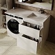 Style Line Мебель для ванной под стиральную машину Леон 120 R подвесная Люкс Plus белая – фотография-17