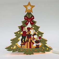 Feron Деревянная световая фигура Елка цветная со звездой LT080 – фотография-1