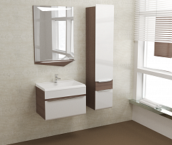 Velvex Мебель для ванной Crystal Cub 60, белый/ темный лен – фотография-3