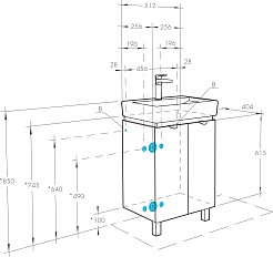Акватон Тумба под раковину Скай Pro 55 белая – фотография-6