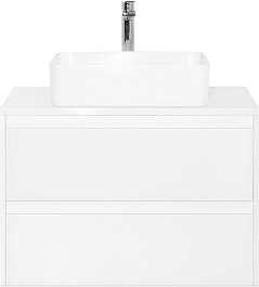 Style Line Тумба с раковиной Монако 80 Plus осина бел/бел лакобель – фотография-1