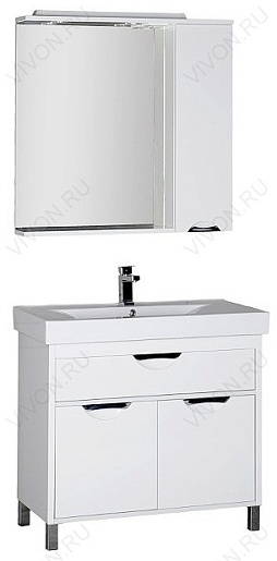 Aquanet Зеркальный шкаф "Гретта 90" (179207) – фотография-2