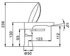 Frap Смеситель на борт ванны H34 F1134 белый/хром – фотография-3