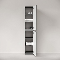 Sancos Шкаф пенал Folk Floor 35 мягкий серый матовый (ergraut soft) – фотография-7