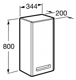 Roca Шкаф Gap белый глянец L – фотография-2