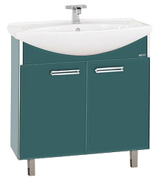 Misty Тумба для умывальника Джулия 85 прямая зеленая – фотография-1