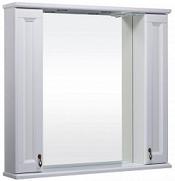 Bas Мебель для ванной Варна 105 белый, глухие дверцы, зеркало-шкаф – фотография-2