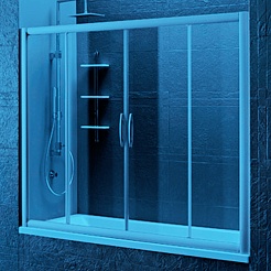 Aessel  Шторка на ванну Aessel Танго (серебристый профиль) – фотография-1