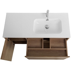 BelBagno Тумба с раковиной Kraft 100 R подвесная Rovere Nebrasca Nature – фотография-10