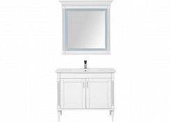 Aquanet Комплект мебели Селена 105 (2 дверцы), белая/патина серебро – фотография-4
