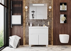 Onika Тумба под раковину Стрим 80.12 (Como) белая – фотография-3