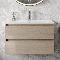 Teymi Тумба под раковину Laina 80 подвесная дуб светлый – фотография-6