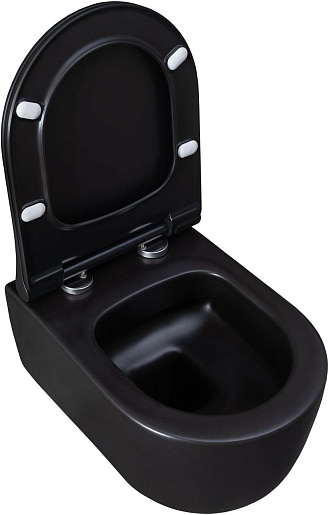 Allen Brau Чаша подвесного унитаза Priority 4.31002.31 чёрный матовый – фотография-6