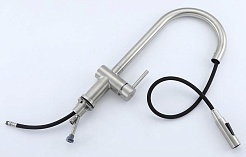 Frap Смеситель для кухни H807 F60807 сатин – фотография-3