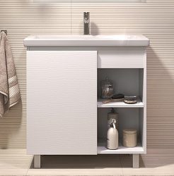 Vigo Тумба под раковину Milos 800-1-0 белая матовая – фотография-2