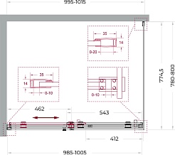 BelBagno Душевой уголок Soft Close-2 SOFT_CLOSE-2-AH-1-100/80-C-Cr 100x80 профиль хром стекло прозрачное – фотография-12