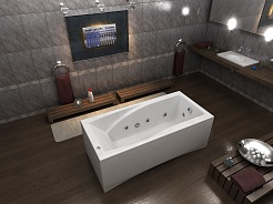 Bas Акриловая ванна Эвита 180x85 с гидромассажем – фотография-3