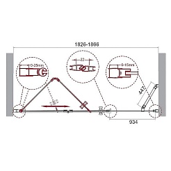 BelBagno Душевая дверь в нишу 185/195 ALBANO-BS-13-100+90-C-Cr – фотография-7