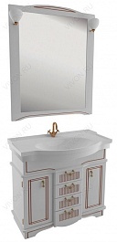 Aquanet Зеркало для ванной "Луис 90" белое – фотография-2