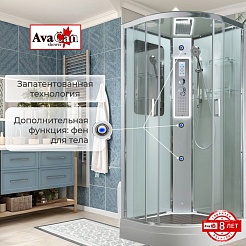 Avacan Душевая кабина 100/100 A2010LED прозрачная – фотография-2
