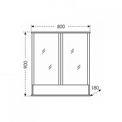 СанТа Мебель для ванной Дублин 80, 2 ящика – фотография-5