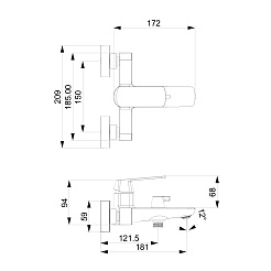 Tokito Смеситель для ванны NAGOYA хром TOK-NAG-1014 – фотография-4