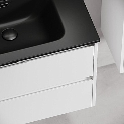 Sancos Тумба с раковиной Libra 70 белый глянец раковина Element 71 CN7007MB – фотография-6